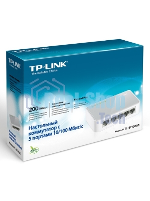Коммутатор TP-Link SOHO TL-SF1005D Коммутатор 5-port 10/100M mini Desktop Switch, 5 10/100M RJ45 ports, Plastic case