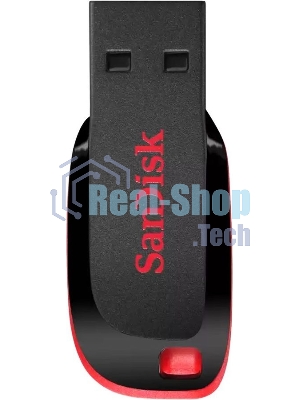 Флешка USB Sandisk CZ50 Cruzer Blade (SDCZ50-016G-B35), 16Gb, USB 2.0, R/W 15/4, черный/красный