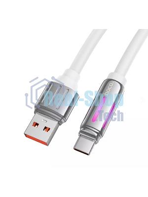 Кабель USB HOCO U136 Prize, USB - Type-C, 5А, 1.2м, белый