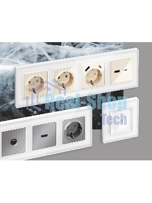 Рамка ALFA Arctic (Белый Стекло органическое) 4-ая AF580104
