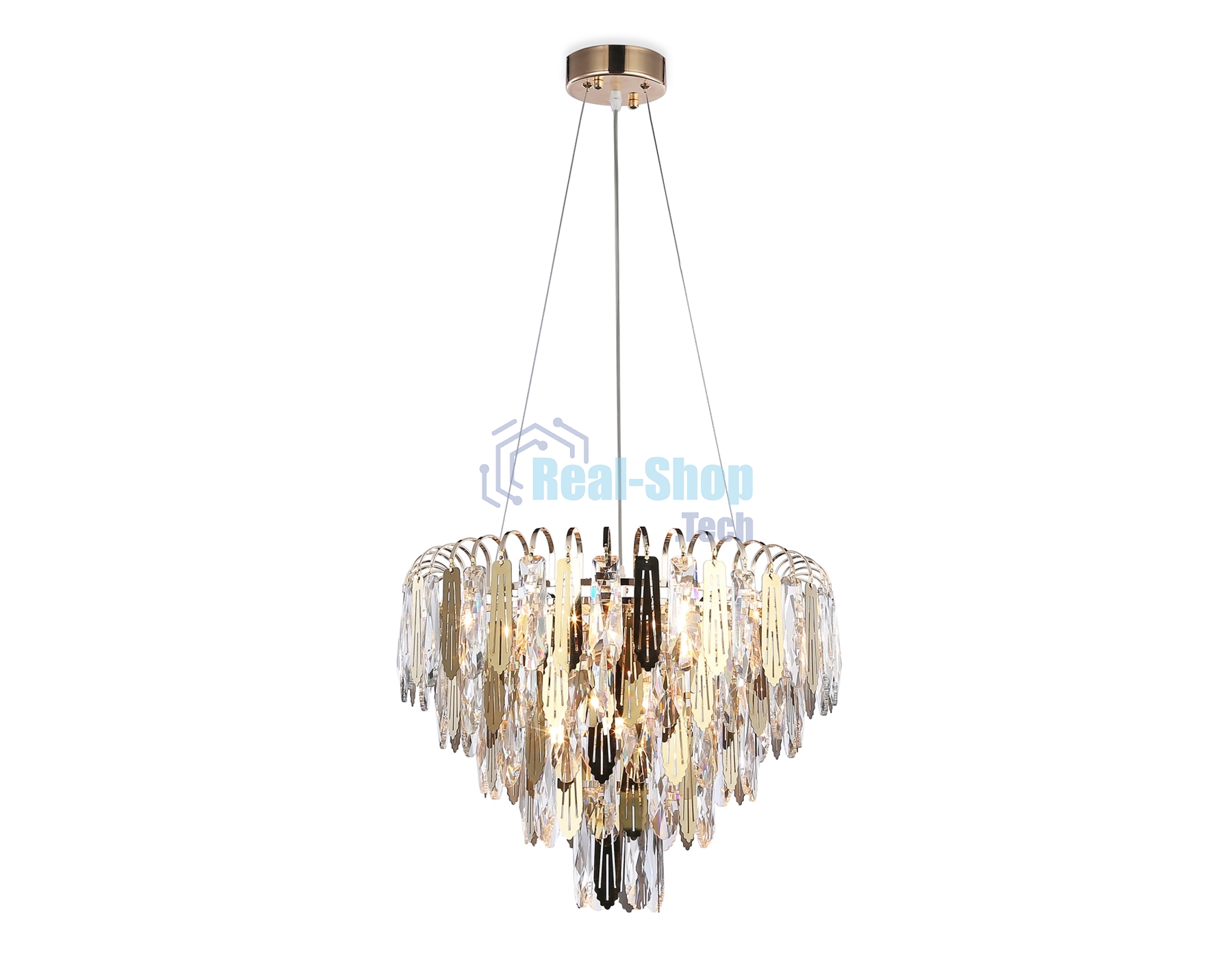 Светильник Ambrella light TR5256/8 SGD/CL золото/прозрачный E27*8 max 40W D500*350