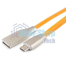 Кабель USB2.0 Cablexpert CC-G-mUSB01O-1M, AM/microB, серия Gold, длина 1м, оранжевый, блистер