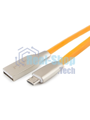 Кабель USB2.0 Cablexpert CC-G-mUSB01O-1M, AM/microB, серия Gold, длина 1м, оранжевый, блистер