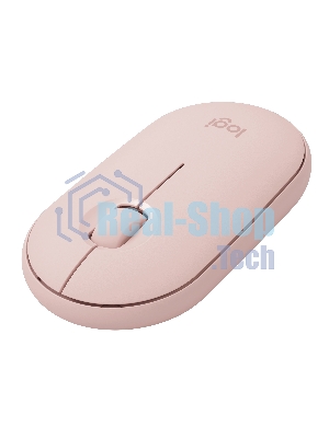 Мышь беспроводная Logitech Pebble M350 розовый, 1000 dpi, радиоканал, Bluetooth, USB, кнопки - 3