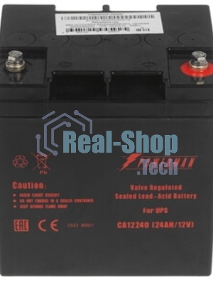 Батарея для ИБП Powerman Battery CA12240, напряжение 12В, емкость 24Ач, макс. ток разряда 360А, макс. ток заряда 7.2А, свинцово-кислотная типа AGM, тип клемм M1, Д/Ш/В 166/126/174, 8.4 кг. Battery POWERMAN Battery CA12240, voltage 12V, capacity 24Ah, max. discharge current 360A, max. charge current 7.2A, lead-acid type AGM, type of terminals M1,166мм x 126мм x 174мм, 8.4 kg.
