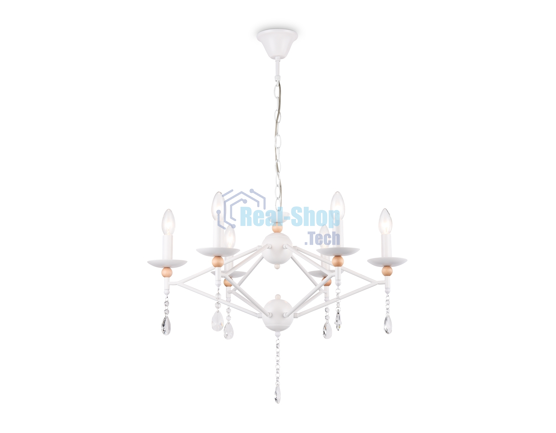 Светильник Ambrella light TR9596/6 WH белый E14/6 max 40W D660*880