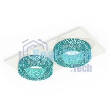Комплект встраиваемого светильника Ambrella light XC7635023 SWH/BL белый песок/голубой MR16 GU5.3 (C7635, N7194)