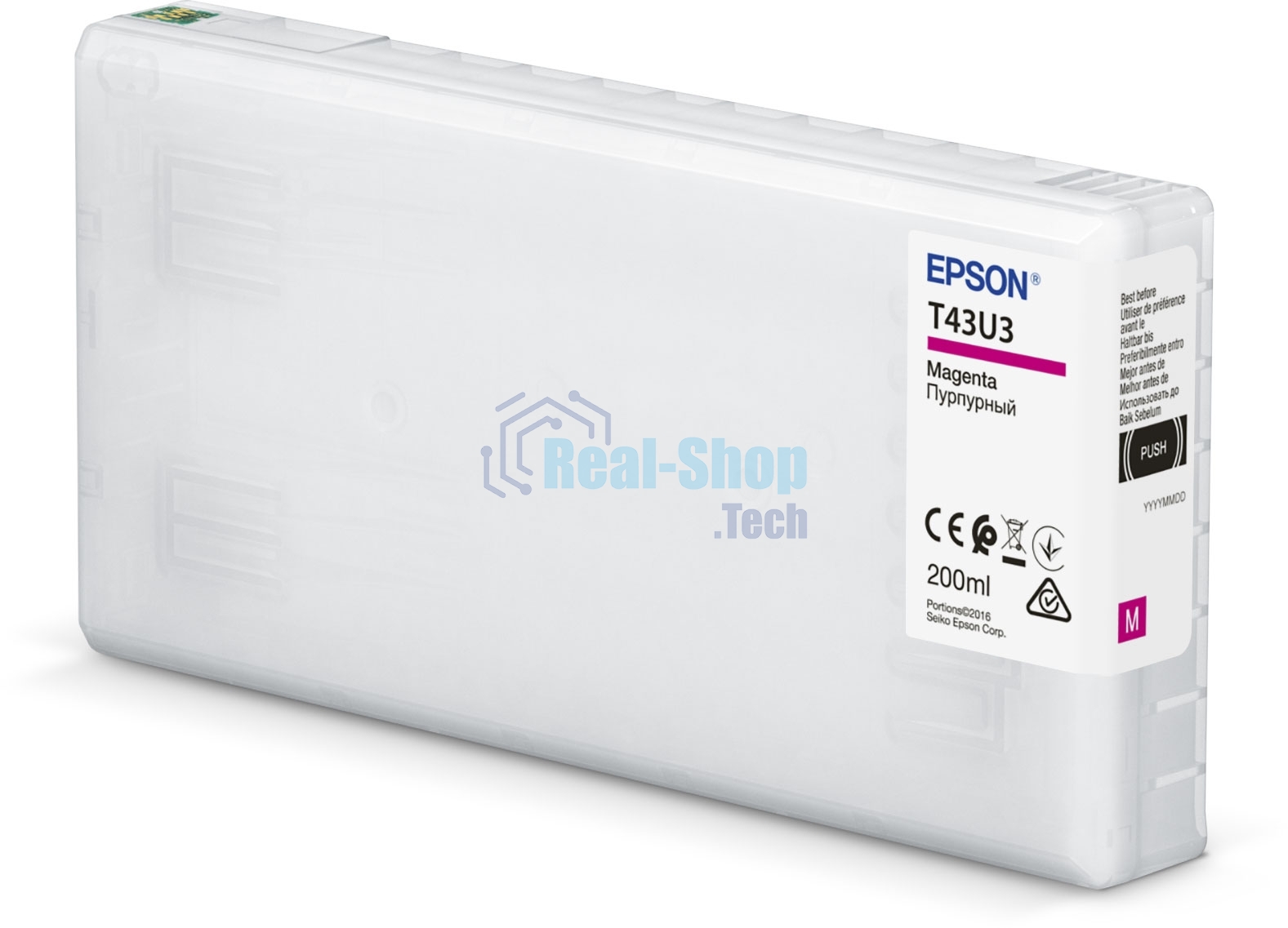 Картридж струйный Epson T43U (C13T43U340) пурпурный (200 мл) для SureLab SL-D800