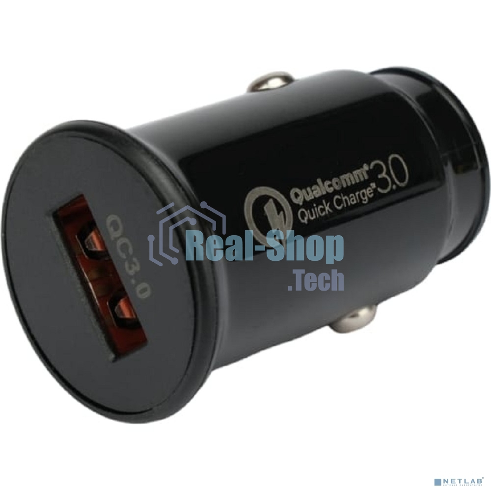 Автомобильное зарядное устройство Cablexpert MP3A-UC-CAR22, 18Вт, быстрая зарядка QC3.0, 1 порт USB