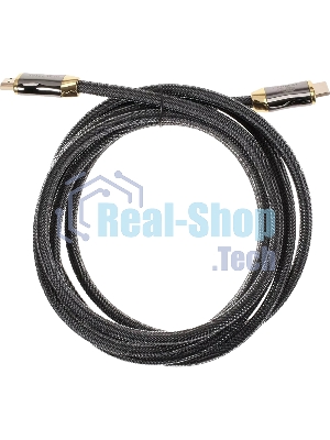 Кабель HDMI 19M/M,ver. 2.1, 8K@60 Hz 3m метал разъемы, нейлоновая оплетка Telecom TCG300-3M