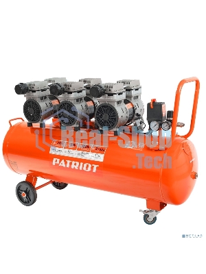 Компрессор поршневой безмасляный Patriot WO 100-440, 440 л/мин, 8 бар, 2500 Вт, 100 л, быстросъем и 