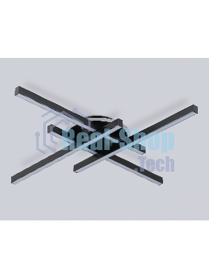 Потолочный светодиодный светильник Ambrella light FL6282 BK черный 58W 3000K-6400K 700*700*85 (ПДУ ИК)
