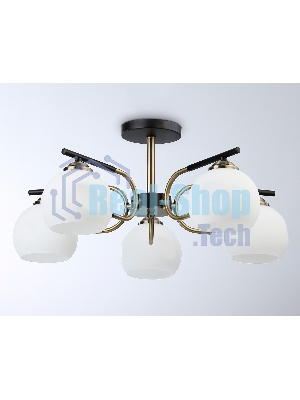 Светильник Ambrella light TR303312/5 BK/SB/FR черный/бронза/белый матовый E27*5 max 60W D560*250