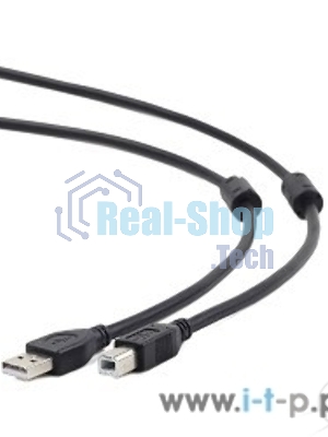 Кабель Gembird/Cablexpert USB 2.0 Pro, AM/BM, 4.5м, экран,2феррит.кольца, черный, пакет