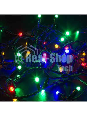 Гирлянда Neon-Night Нить 10м, свечение с динамикой, черный ПВХ, 230В, RGB