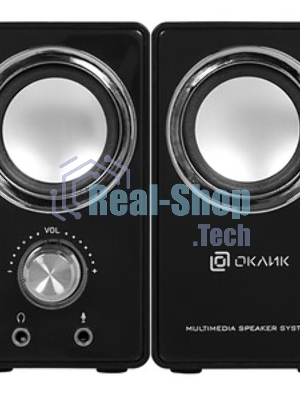 Акустическая система Oklick OK-116 2.0 черный 6Вт