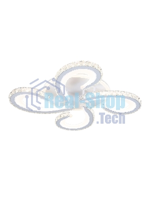 Потолочный светодиодный светильник Ambrella light FA1702/4 WH/CH белый/хром 121W 3000K-6400K 560*560*90 (ПДУ РАДИО 2.4G)