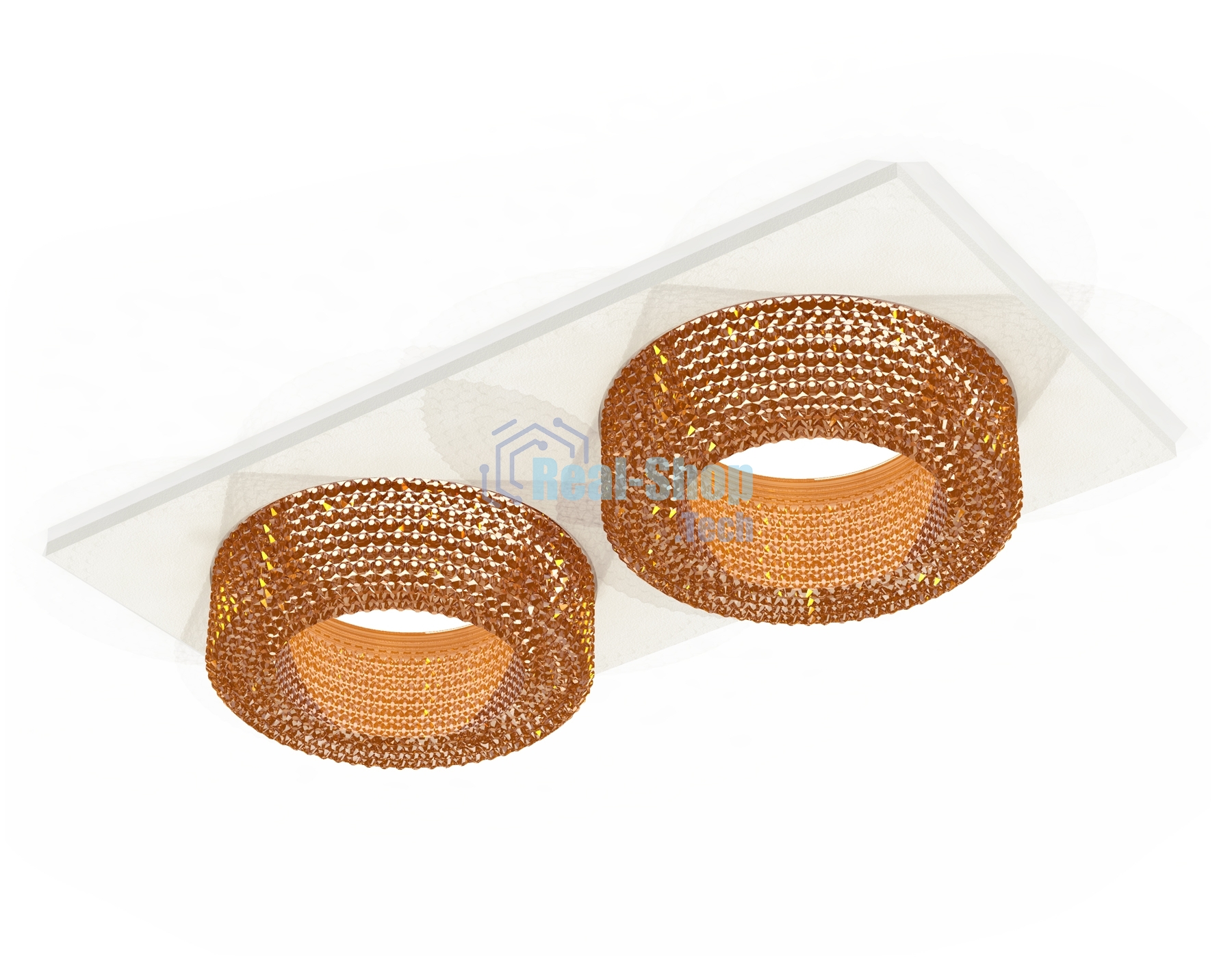Комплект встраиваемого светильника Ambrella light XC7635024 SWH/CF белый песок/кофе MR16 GU5.3 (C7635, N7195)