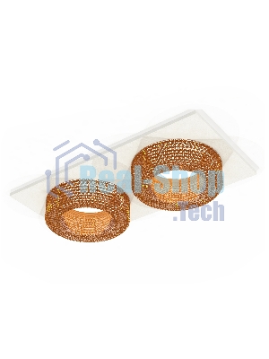 Комплект встраиваемого светильника Ambrella light XC7635024 SWH/CF белый песок/кофе MR16 GU5.3 (C7635, N7195)