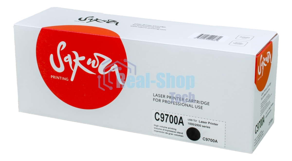 Картридж лазерный Sakura C9700A для HPColor LaserJet 1500/2500 series, черный, 4000 к.
