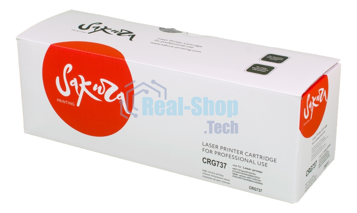 Картридж Sakura CRG737 для Canon i-SENSYS MF229dw, MF226dn, MF217w, MF216n, MF212w, MF211, MF231, черный, 2 400 к.