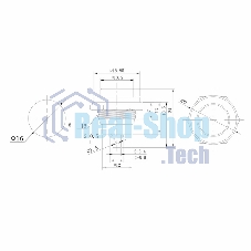 Выключатель-кнопка металл Rexant 250V 2А (2с) (ON)-OFF Ø16.2 желтый