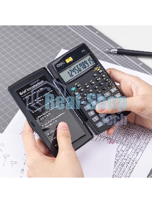 Калькулятор научный Deli E1711 черный 8+2-разр.