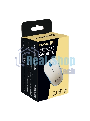 Мышь беспроводная ExeGate Professional Standard SR-9055W белый, 1200 dpi, радиоканал, USB, кнопки - 3
