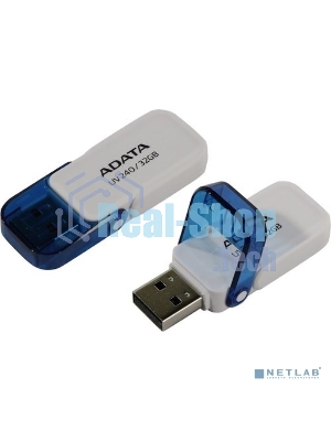 Флешка USB ADATA UV240 (AUV240-32G-RWH), 32Gb, USB 2.0, R/W 15/5, белый/синий