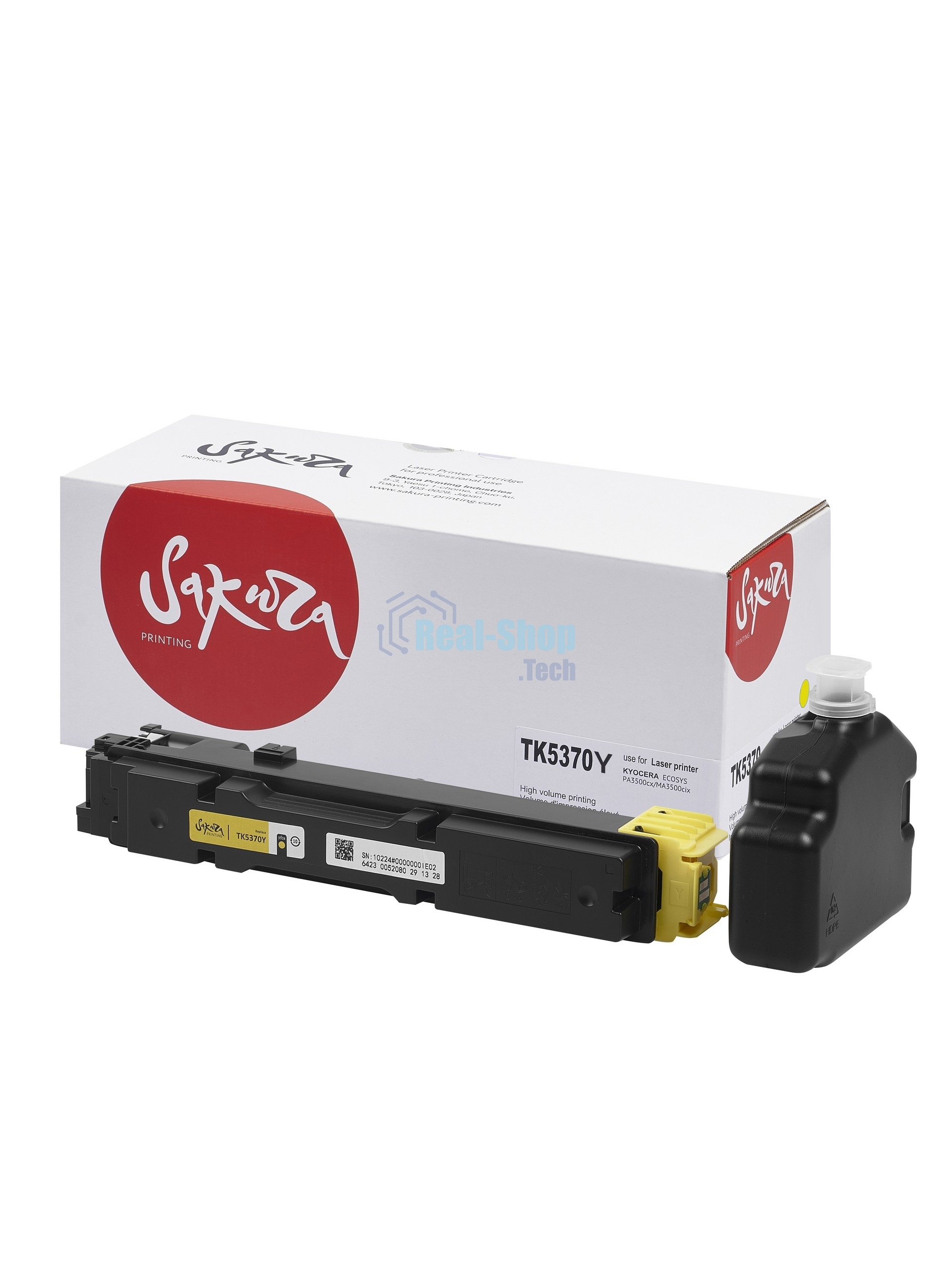 Картридж Sakura TK5370Y для Kyocera ECOSYS PA3500cx/ECOSYS MA3500cix/ECOSYS MA3500cifx, желтый, 5000к.