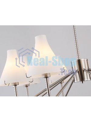 Люстра Ambrella light LH57125/8 SN/FR никель/белый матовый E14/8 max 40W D800*650