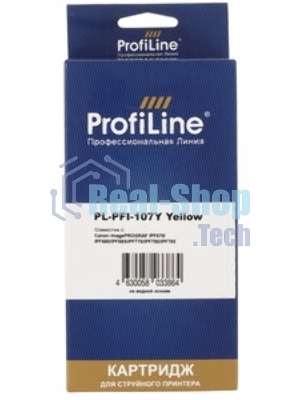 Картридж струйный ProfiLine PL-PFI-107Y для принтеров Canon IPF670/IPF680/IPF685/IPF770/IPF780/IPF785 с чернилами Yellow