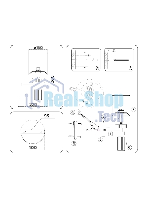 Настенный светильник Ambrella light LH71305 CGD/WH золото/белый E14 max 40W 220*150*260