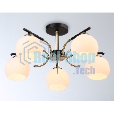 Светильник Ambrella light TR303312/5 BK/SB/FR черный/бронза/белый матовый E27*5 max 60W D560*250