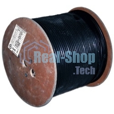 Кабель TWT коаксиальный RG11U 75 Ом, CCS, оплетка AL 96x0.16мм, PE, внешний, черный, 305 м