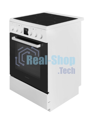Плита электрическая Maunfeld MEC67CW08TD белый, конфорок 4 шт, духовка 59 л, 60 см x 85 см x 60 см