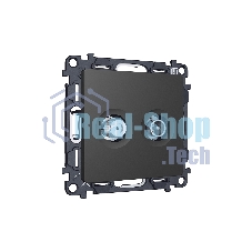 Комплект механизма розетки TV оконечной + SAT 5-862MHz 3.5dB/950-2150MHz 3.5dB ALFA Графит мягкое касание QUANT (AP9133, VM217) MA913310