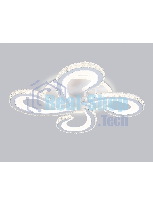 Потолочный светодиодный светильник Ambrella light FA1702/4 WH/CH белый/хром 121W 3000K-6400K 560*560*90 (ПДУ РАДИО 2.4G)