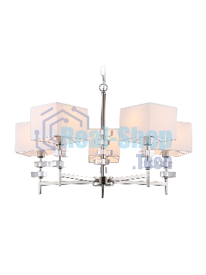 Люстра Ambrella light LH71321/5 SN/WH никель/белый E14/5 max 40W D700*850