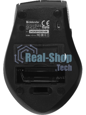 Мышь беспроводная Defender Accura MM-365 черный, 1600 dpi, радиоканал, USB, кнопки - 6