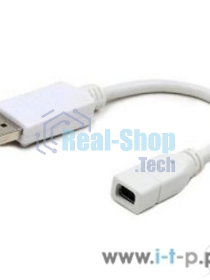 Переходник miniDisplayPort - DisplayPort, Cablexpert A-mDPF-DPM-001-W, 20F/20M, длина 16см, белый, пакет