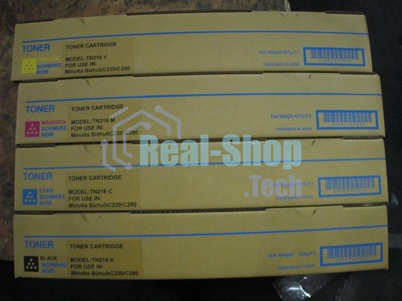 Тонер Konica-Minolta bizhub C220/280/360 синий TN-216C/TN-319C (туба, 437г)