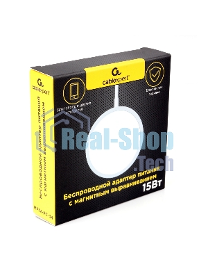 Беспроводной адаптер питания Cablexpert MagSafeMP3A-PC-34, QI 15Wt, 10Wt, 7,5Wt, 5Wt
