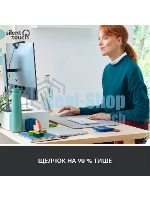 Мышь беспроводная Logitech Signature M650 L белый, 4000 dpi, радиоканал, Bluetooth, USB, кнопки - 5