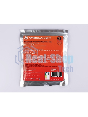 Светодиодная лента Ambrella light GS2001 5050 60Led/ 14.4W m/ 12V IP20 3000K/ 5000*10*1.87mm (2 конт.)