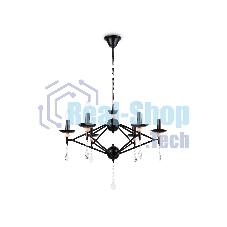 Светильник Ambrella light TR9597/6 BK черный E14/6 max 40W D660*880