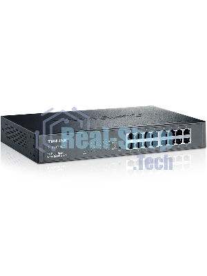 Коммутатор сетевой TP-Link SMB TL-SG1016DE 16-Port Gigabit Easy Smart Switch, 16 10/100/1000Mbps RJ45 ports, MTU/Port/Tag-based VLAN, QoS, IGMP Snooping
