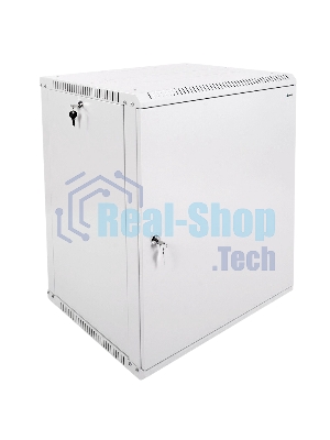 Шкаф настенный ЦМО ШРН-Э-12.500.1 12U 600x520 мм пер. дв. стал. лист несъемные бок. пан. серый