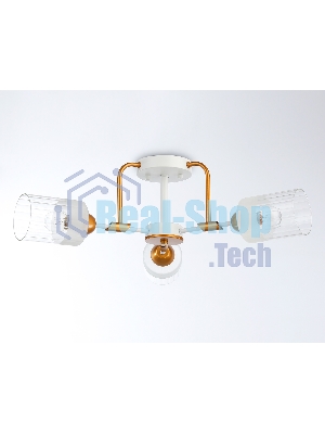 Светильник Ambrella light TR303321/3 WH/GD/CL/FR белый/золото/прозрачный/белый матовый E27*3 max 60W D620*210