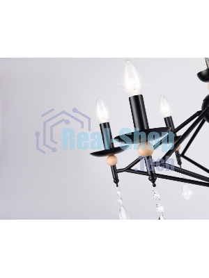 Светильник Ambrella light TR9597/6 BK черный E14/6 max 40W D660*880